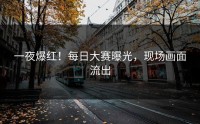 一夜爆红！每日大赛曝光，现场画面流出