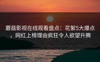 蘑菇影视在线观看盘点：花絮5大爆点，网红上榜理由疯狂令人欲望升腾