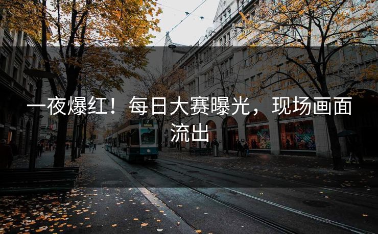 一夜爆红！每日大赛曝光，现场画面流出